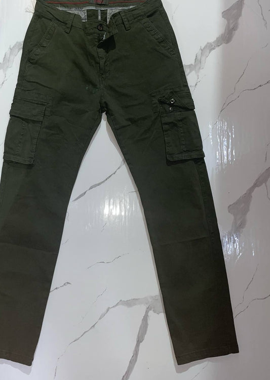 Green Long Cargo Pants