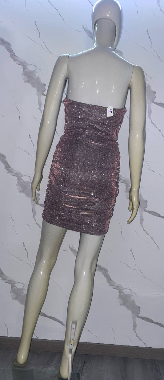 Short Sparkly Gray Dress